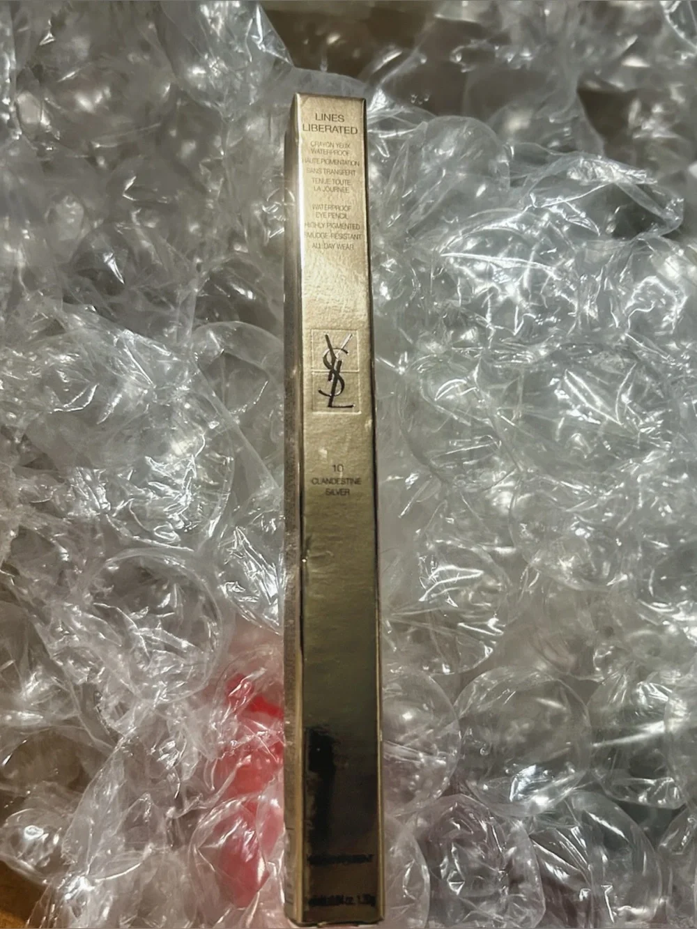 YSL Yves Saint Laurent Lines Liberated Waterproof Eye Pencil Clandestine Silver